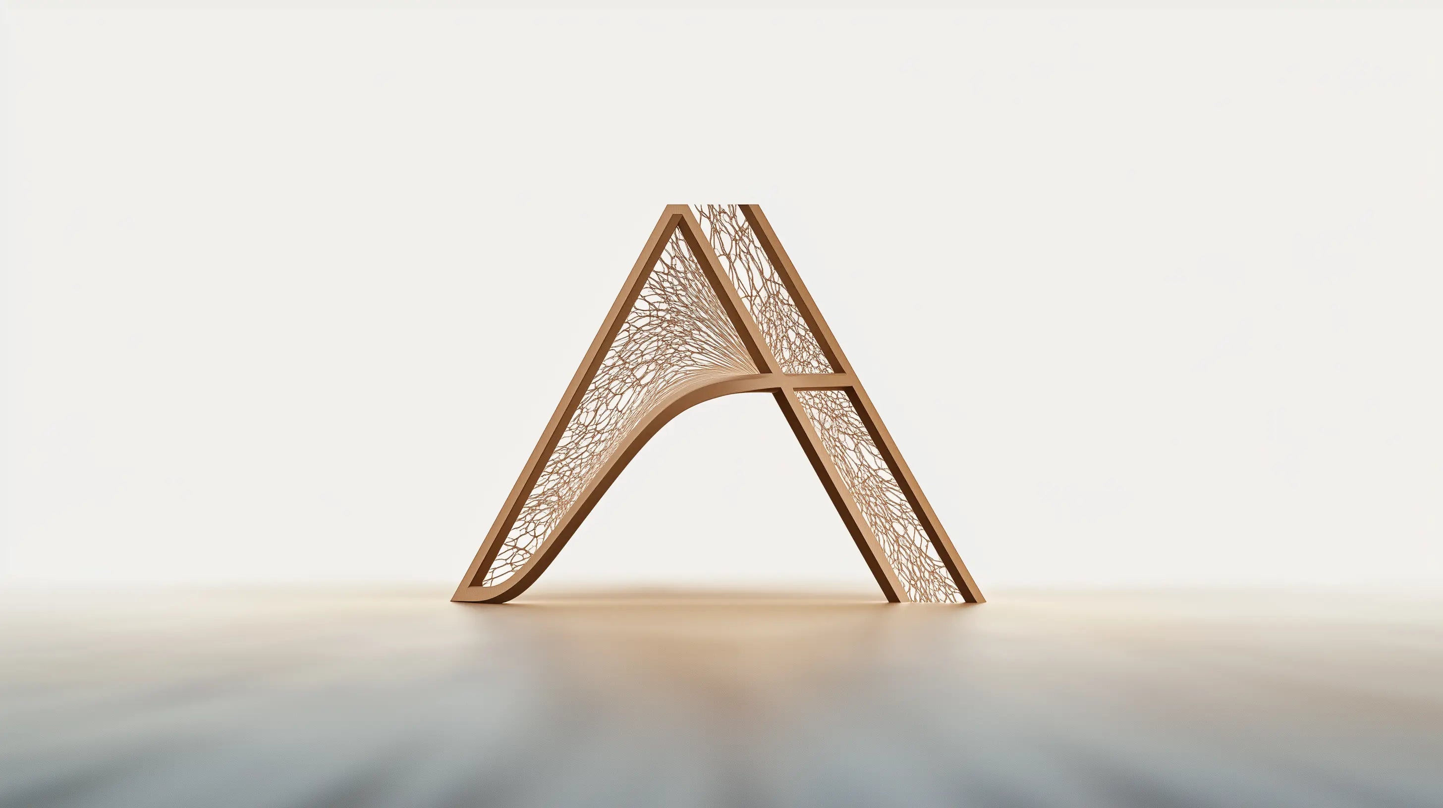 Geometryczna figura (logo) w kształcie litery A – symbol innowacji i nowoczesnego podejścia.